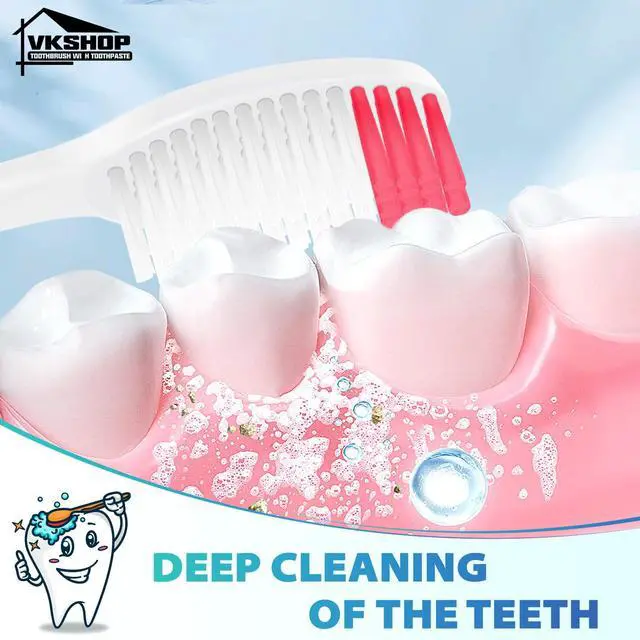 Alt view image 4 of 7 - 100 Pack Disposable Toothbrush with Toothpaste Set, Individually Wrapped Travel Toothbrushes for Adults & Kids, Portable Soft Bristle Kit for Camping, Hotel, Emergency Use (White, 5g)