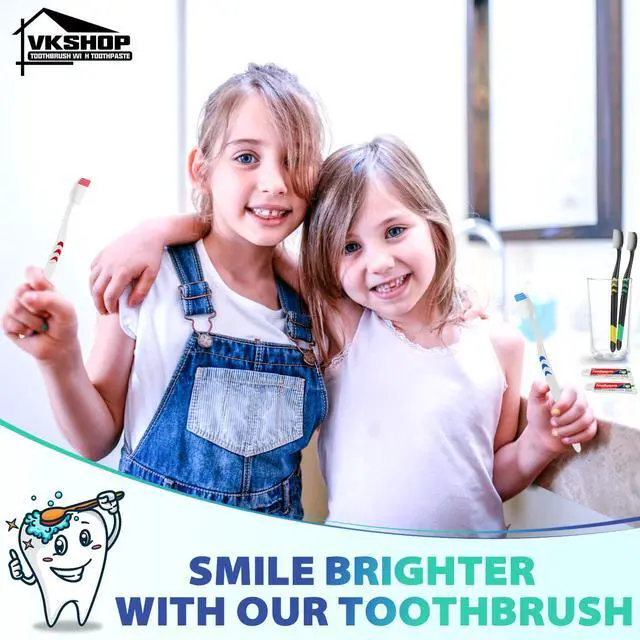 Alt view image 5 of 7 - 100 Pack Disposable Toothbrush with Toothpaste Set, Individually Wrapped Travel Toothbrushes for Adults & Kids, Portable Soft Bristle Kit for Camping, Hotel, Emergency Use (White, 5g)