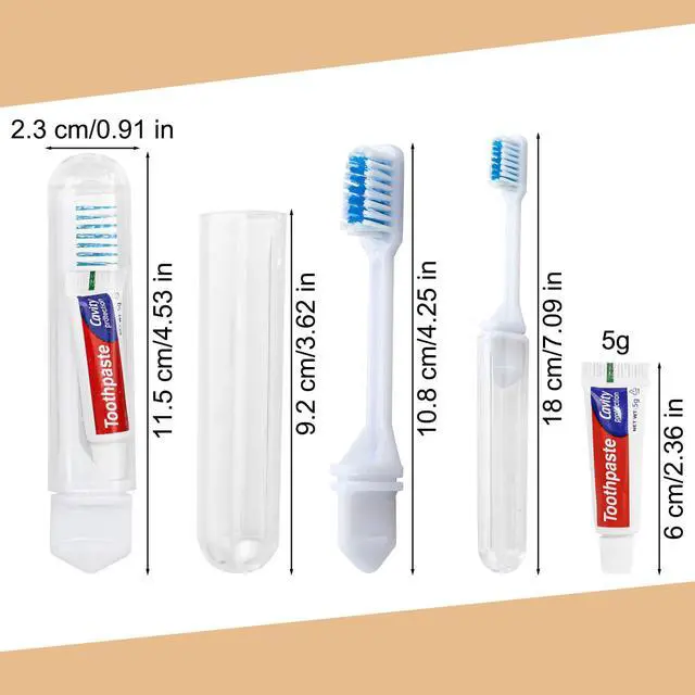 Alt view image 6 of 6 - Travel Toothbrush, Toothbrush and Toothpaste, Individually Packaged with Storage Box, Foldable Storage, is Suitable for Travel, Camping, Business Trip (PACK-50)