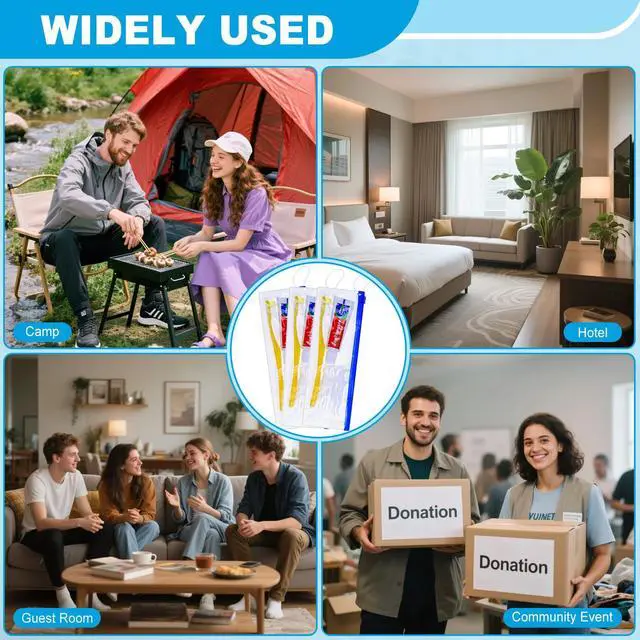 Alt view image 5 of 7 - 30 pcs Disposable Toothbrushes with Toothpaste,Travel Size Toothbrush Kit | 3-in-1 Single Use Toothbrush with Toothpaste Built in with Floss,Cover,Zip Bag for Homeless,Hotel,Guest