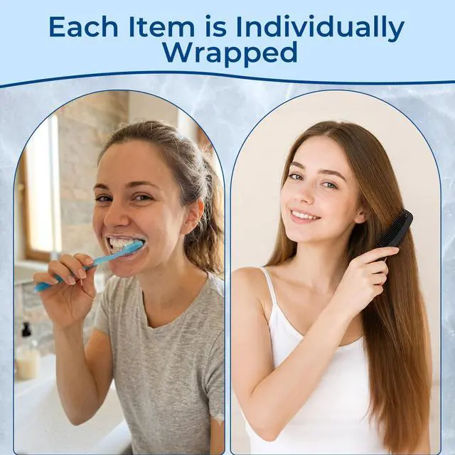 Alt view image 4 of 7 - 20 Packs Disposable Toothbrush Kit, Bulk Toiletries Kit | Toothpaste, Comb, Soap and Vanity Kit, Bulk Travel Oral Care Set for Hotel, Airbnb, Camping, Homeless Care, Charity Donation