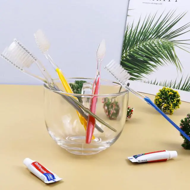 Alt view image 7 of 7 - 30 Disposable Toothbrushes with Toothpaste Individually Wrapped 5 Colors | Bulk Toothbrush and Toothpaste for Homeless,Travel,Shelter,Air Bnb,Hotel,Guest