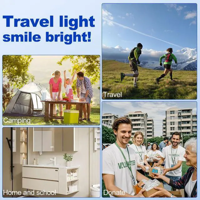 Alt view image 5 of 7 - 30 Disposable Toothbrushes with Toothpaste Individually Wrapped 5 Colors | Bulk Toothbrush and Toothpaste for Homeless,Travel,Shelter,Air Bnb,Hotel,Guest
