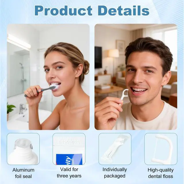 Alt view image 5 of 7 - Toothbrush and Toothpaste Set,Bulk Travel Toothbrush Kit (15-Pack) | Bulk Hygiene Kit With Floss Picks, Toothbrush Cover, Individually Packaged, Suitable For Travel, Home, And Hotels