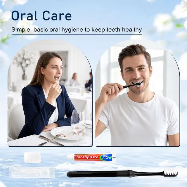 Alt view image 4 of 7 - Hygiene Kit, Toothbrush and Toothpaste Travel Kit (5-Pack) | Individual Hygiene Kit, Suitable for Travel, Camping, Hotels, and Families