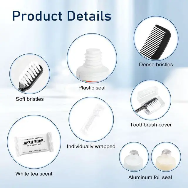 Alt view image 5 of 7 - Hygiene Kit, Toothbrush and Toothpaste Travel Kit (5-Pack) | Individual Hygiene Kit, Suitable for Travel, Camping, Hotels, and Families