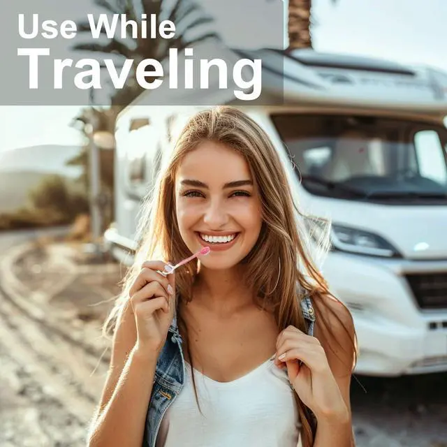 Alt view image 6 of 7 - 10Pack Disposable Toothbrushes with Toothpaste Pick Floss & Tongue Scraper | 5-in-1 Mini Prepasted Travel Toothbrush for Hotel Camping Flight Car Single Use Portable Individually Wrapped | 4 Flavors