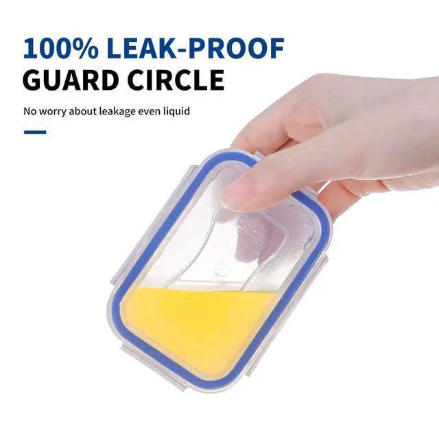 Alt view image 2 of 6 - Small Food Storage Containers, BPA-Free Plastic, 4 Pack (0.75 Cup) | 4-Sided Airtight Locking Lids, Reusable, Leakproof for Snack, Lunch, Meal Prep, Portion Control & Purees, 6 oz