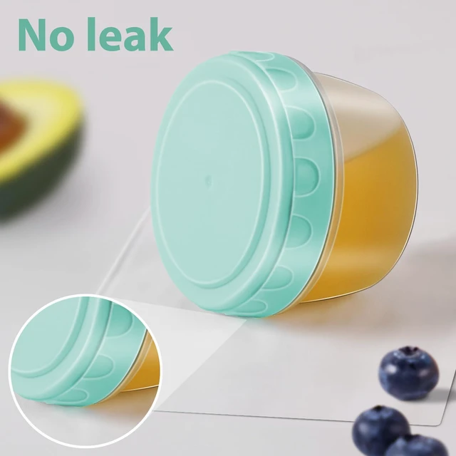 Alt view image 3 of 7 - Salad Dressing Container to Go with lids Dishwasher and Microwave Safe | Tiny Condiment Containers with Graduated Lines, Reusable Leakproof Small Sauce Containers for Lunch Box 6 Pcs 2.7 OZ Mixed 1