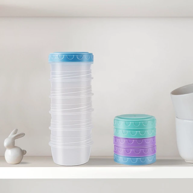 Alt view image 7 of 7 - Salad Dressing Container to Go with lids Dishwasher and Microwave Safe | Tiny Condiment Containers with Graduated Lines, Reusable Leakproof Small Sauce Containers for Lunch Box 6 Pcs 2.7 OZ Mixed 1