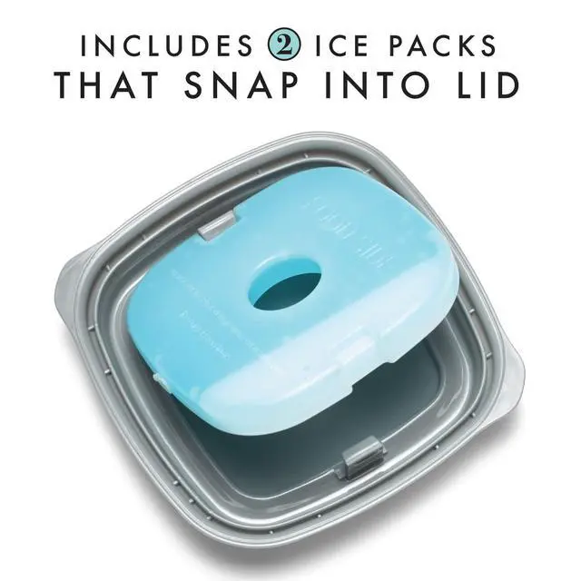 Alt view image 4 of 7 - Small Plastic Containers With Lids 8 oz, Small Snack Containers With Lids For Adults and Kids, Reusable Leakproof Dressing and Condiment Containers With Two Attachable Ice Packs