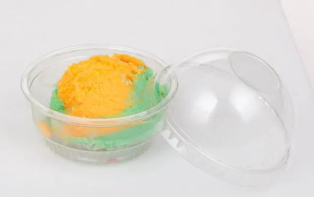 Alt view image 4 of 6 - 3.5oz-30sets Clear Plastic Cups for Ice Cream, Snack Bowl with Dome lids No Hole