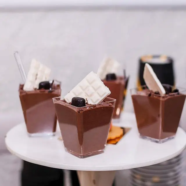 Alt view image 7 of 7 - 30 Pack 5oz Dessert Cups with Lids and Spoons,Mini Dessert Shooter Cups | Yogurt Parfait Cup with Lids,Square Appetizer Cups for Party,Plastic Dessert Containers for Fruit,Pudding,Trifle,Ice Cream