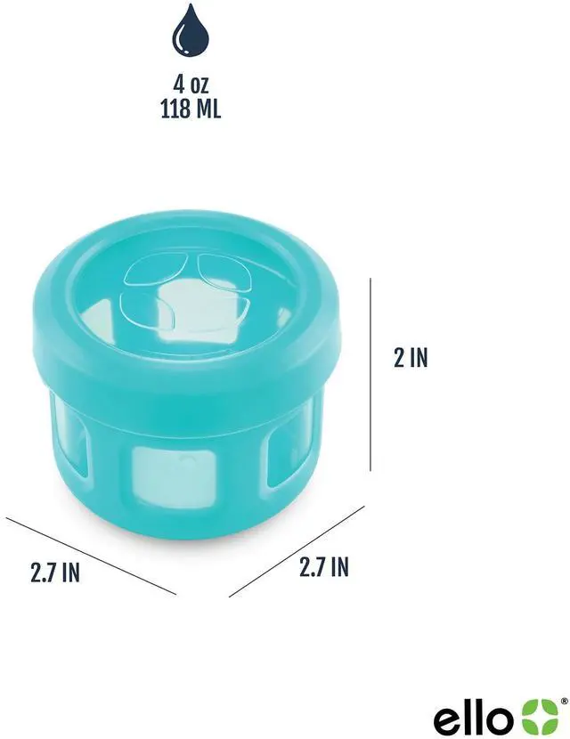 Alt view image 3 of 4 - 4oz Reusable Plastic Condiment Containers with Lids, 6 Pack, Fruit | Leakproof Condiment Jars, 6 Pack. BPA-Free, Great For Dressings, Dips, Sauces, And Lunchboxes On The Go.