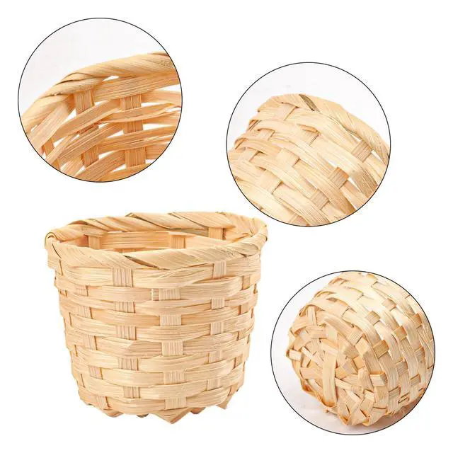 Alt view image 3 of 7 - 36 Pack 3.54 Inch Round Small Bamboo Woven Basket, Round Mini Bamboo Woven Fruit Baskets for Kitchen, Restaurant, and Holiday Decor