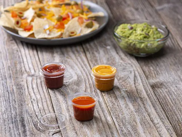 Alt view image 2 of 7 - (1 oz - 100 Sets) Clear Diposable Plastic Portion Cups With Lids, Small Mini Containers For Portion Controll, Jello Shots, Meal Prep, Sauce Cups, Slime, Condiments,