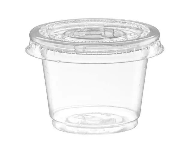 Alt view image 7 of 7 - (1 oz - 100 Sets) Clear Diposable Plastic Portion Cups With Lids, Small Mini Containers For Portion Controll, Jello Shots, Meal Prep, Sauce Cups, Slime, Condiments,