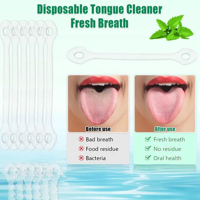 Alt view image 3 of 7 - 25 Count Disposable Tongue Scraper, Plastic Tongue Cleaner for Adults Kids | Double-sided Smooth Serrated Edge, Clean Tongue, Healthy Tongue, Promote Fresh Breath, Travel Friendly