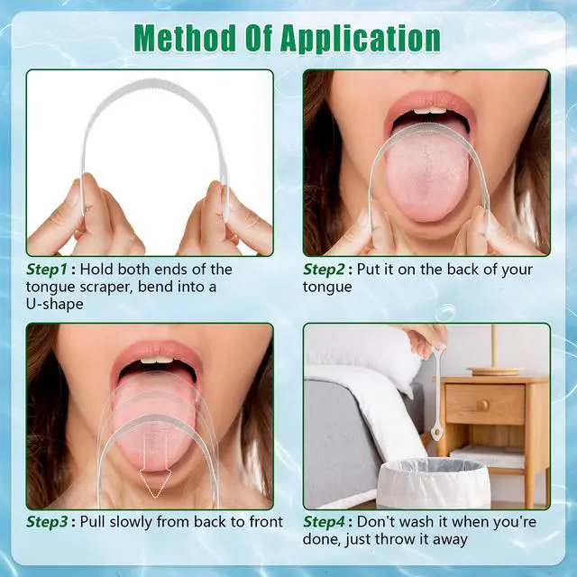 Alt view image 4 of 7 - 25 Count Disposable Tongue Scraper, Plastic Tongue Cleaner for Adults Kids | Double-sided Smooth Serrated Edge, Clean Tongue, Healthy Tongue, Promote Fresh Breath, Travel Friendly
