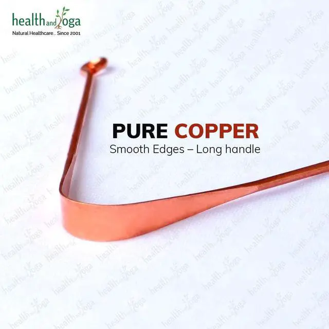 Alt view image 7 of 7 - HealthAndYoga qSwipe Lite Copper Tongue Cleaners (Pack of 6) Prevents Bad breath, Improves taste- Flexible, Curved ends provide good grip Complete Oral Care/Hygiene for Travel/Office/Home
