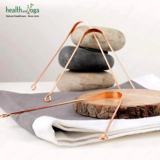 Alt view image 7 of 7 - HealthAndYoga qSwipe Lite Copper Tongue Cleaners (Pack of 12) Prevents Bad breath, Improves taste- Flexible, Curved ends provide good grip Complete Oral Care/Hygiene for Travel/Office/Home