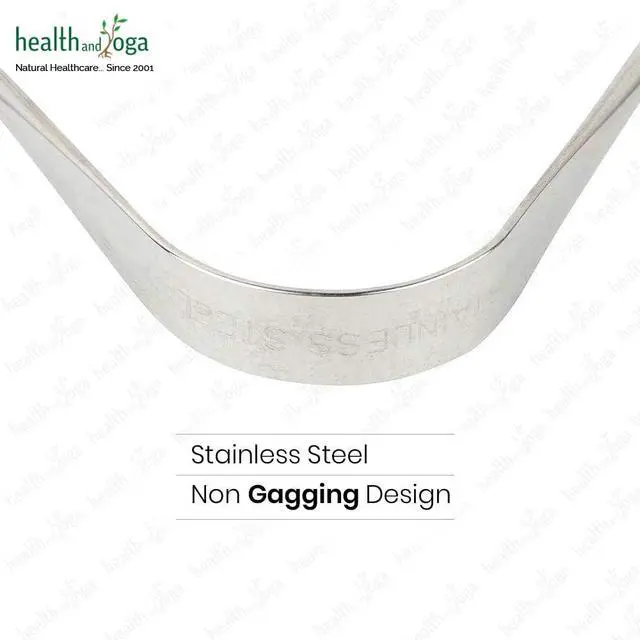 Alt view image 2 of 7 - HealthAndYoga SteloSwipe Lite Stainless Steel Tongue Cleaners - Disposable Metal Tongue Scrapers Bulk Pack (Pack of 12) - Oral Hygiene Scraper- Prevents Bad breath Replacement and Gift Pack