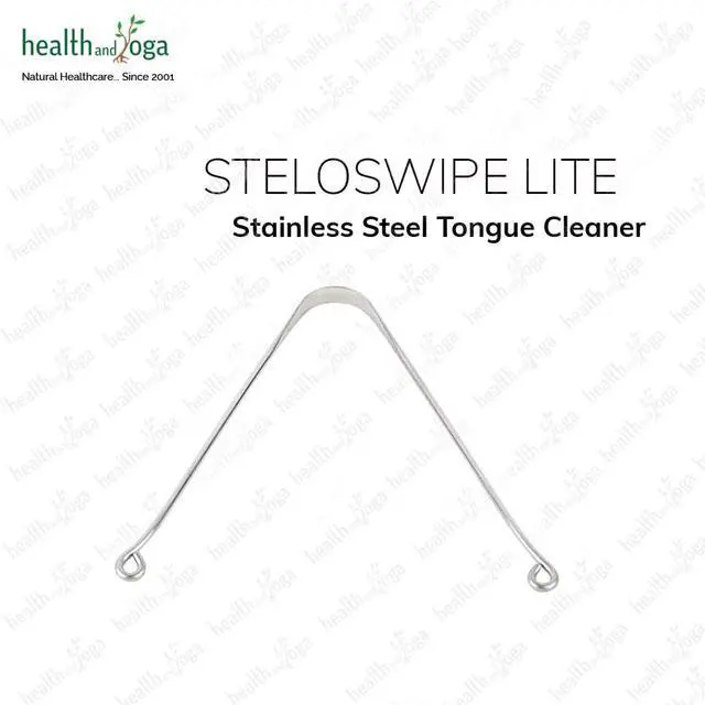 Alt view image 7 of 7 - HealthAndYoga SteloSwipe Lite Stainless Steel Tongue Cleaners - Disposable Metal Tongue Scrapers Bulk Pack (Pack of 12) - Oral Hygiene Scraper- Prevents Bad breath Replacement and Gift Pack