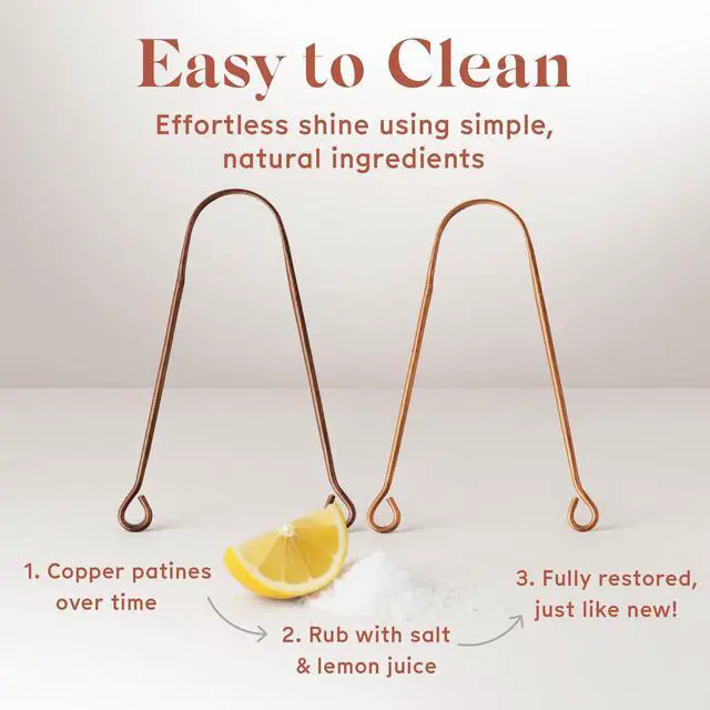 Alt view image 6 of 7 - Copper Tongue Scraper for Adults & Kids 100% Pure Copper Tongue Cleaner Extreme Bad Breath Treatment for Adults, Oral Detox & Hygiene 1 Pack with Travel Pouch