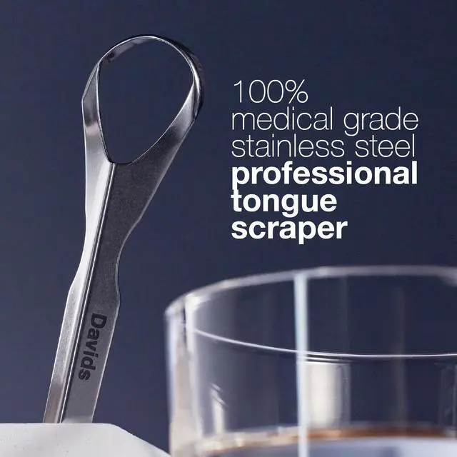 Alt view image 3 of 7 - Tongue Scraper for Adults and Kids, 100% Medical Grade Professional Stainless Steel Tongue Scraper, Made in USA