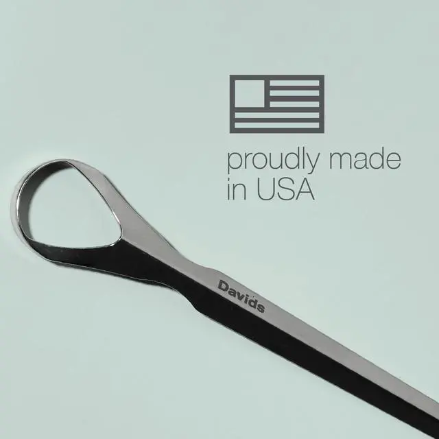 Alt view image 5 of 7 - Tongue Scraper for Adults and Kids, 100% Medical Grade Professional Stainless Steel Tongue Scraper, Made in USA
