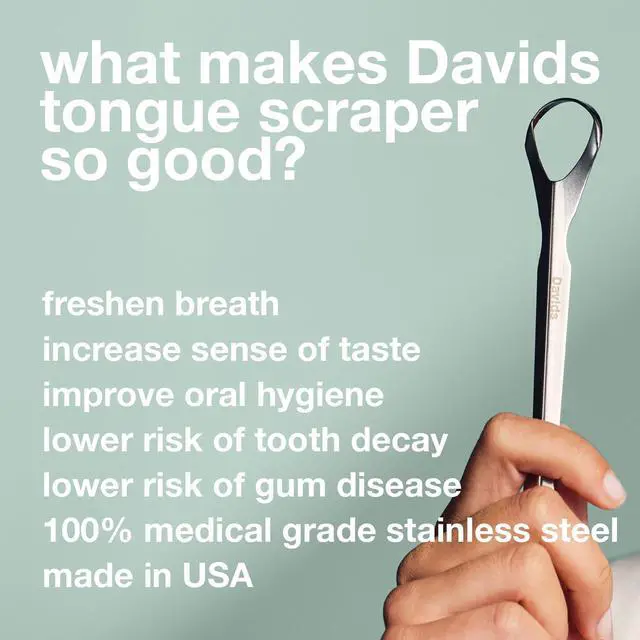 Alt view image 7 of 7 - Tongue Scraper for Adults and Kids, 100% Medical Grade Professional Stainless Steel Tongue Scraper, Made in USA