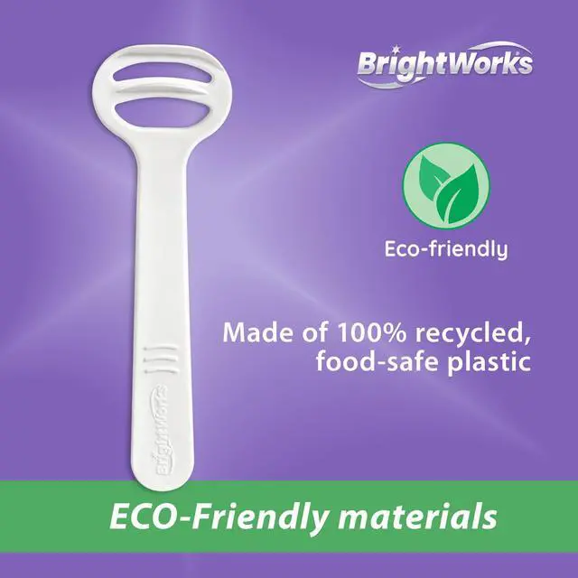 Alt view image 3 of 7 - Disposable Tongue Scrapers for Adults 96 Count, Recycled Plastic | Hygienic Tongue Cleaner for Fresh Breath Curved Design Tongue Cleaner Travel-Friendly