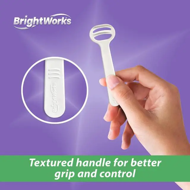 Alt view image 6 of 7 - Disposable Tongue Scrapers for Adults 96 Count, Recycled Plastic | Hygienic Tongue Cleaner for Fresh Breath Curved Design Tongue Cleaner Travel-Friendly