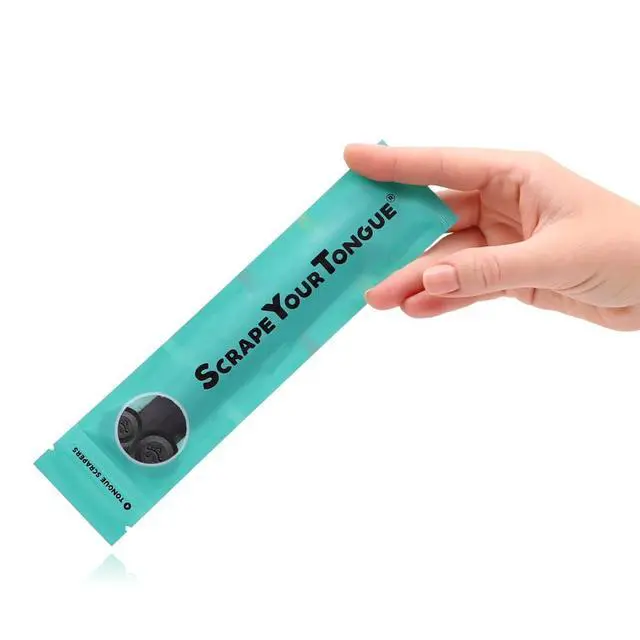 Alt view image 3 of 7 - - #1 Daily Tongue Scraper for Oral Health. 100% Recyclable, Reusable, and Gag Proof Tongue Cleaner (4 Count (Pack of 1))