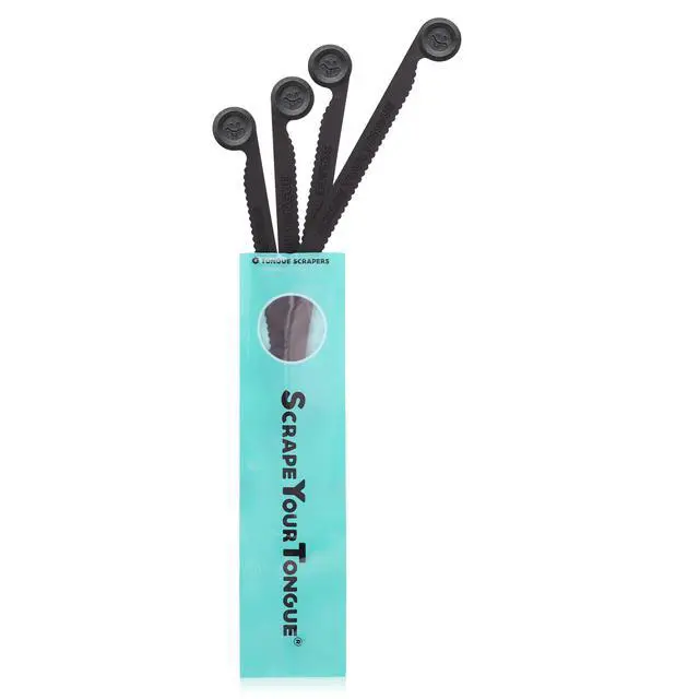 Alt view image 2 of 7 - - #1 Daily Tongue Scraper for Oral Health. 100% Recyclable, Reusable, and Gag Proof Tongue Cleaner (4 Count (Pack of 1))