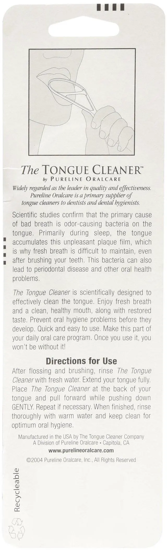 Alt view image 2 of 2 - Tongue Cleaner Scraper Oralcare Color Vary, Set of 3