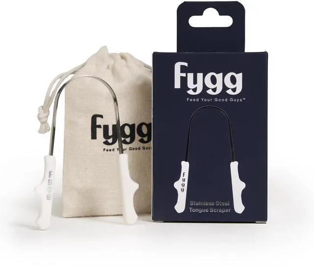 Main image of Stainless Steel Tongue Scraper with Cotton Storage Bag, Gentle Oral Care Tool for All Ages