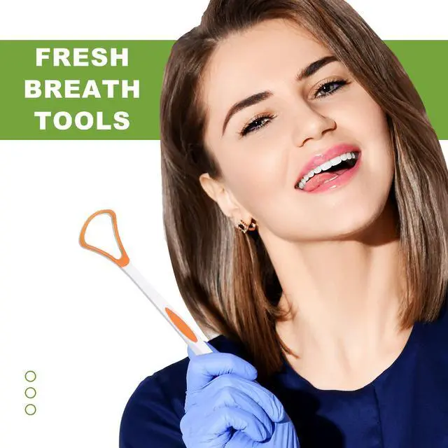Alt view image 5 of 7 - 10 Pcs Tongue Scraper Cleaner, Tongue Scrapers for Adults, Portable Oral Brush Oral Healthy Care Tools, Fight Bad Breath
