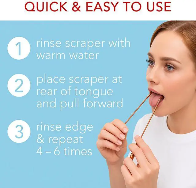 Alt view image 4 of 7 - Tongue Scraper 100% Copper (2 Pack) Premium Tongue Cleaner Improve Oral Health Ayurvedic Cleaning Tool