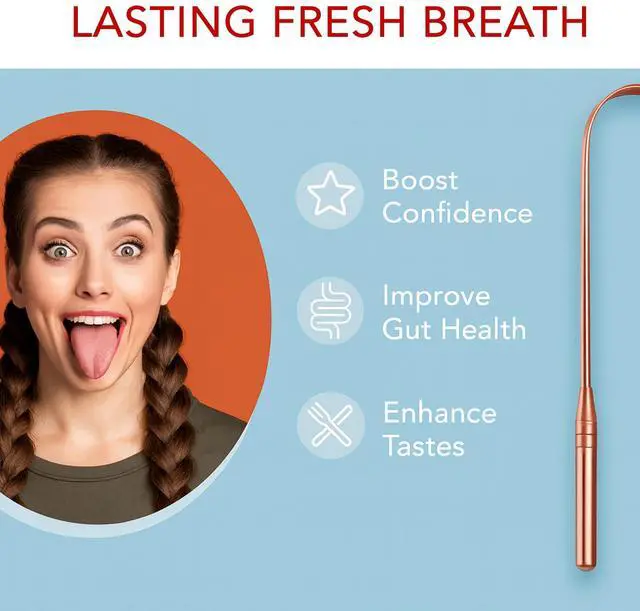 Alt view image 6 of 7 - Tongue Scraper 100% Copper (2 Pack) Premium Tongue Cleaner Improve Oral Health Ayurvedic Cleaning Tool