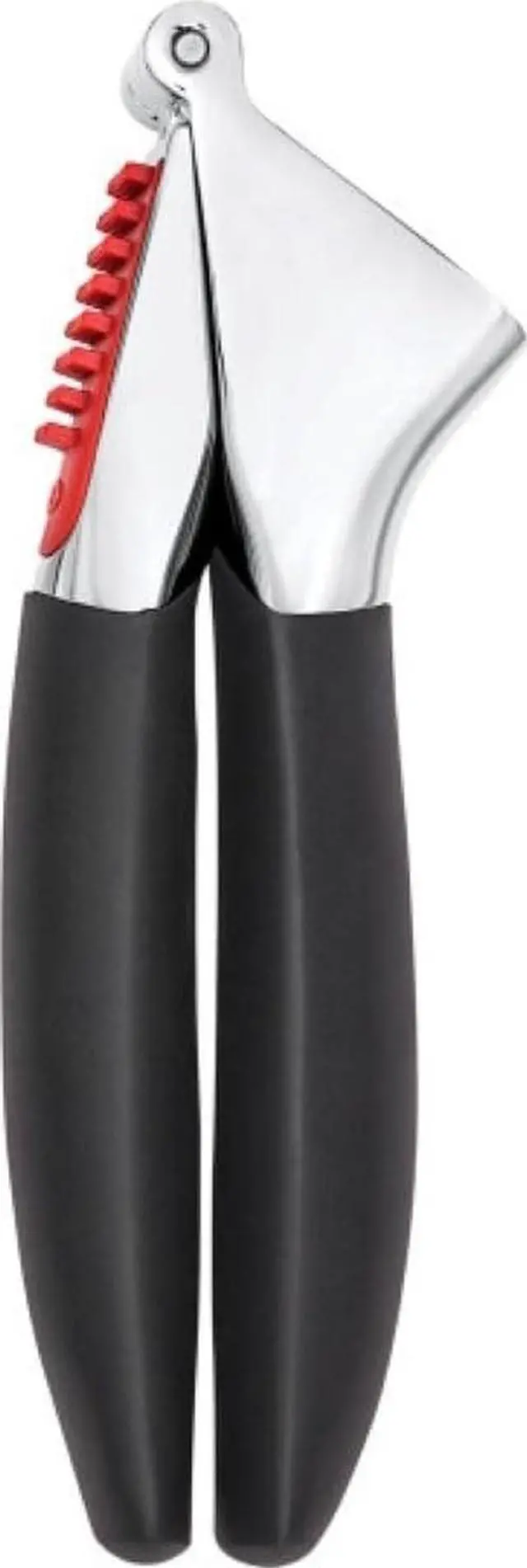 Main image of Good Grips Garlic Press, Easy to squeeze & Self Cleaning Tool, Black | Garlic Crusher for Unpeeled Cloves, Soft Non-Slip Handle, Die-Cast Zinc for Durability, Built-in Cleaner, Dishwasher safe