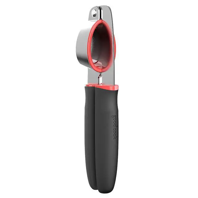 Alt view image 2 of 6 - Touch Dishwasher Safe Garlic Press with Stainless Steel Head, Black/Red