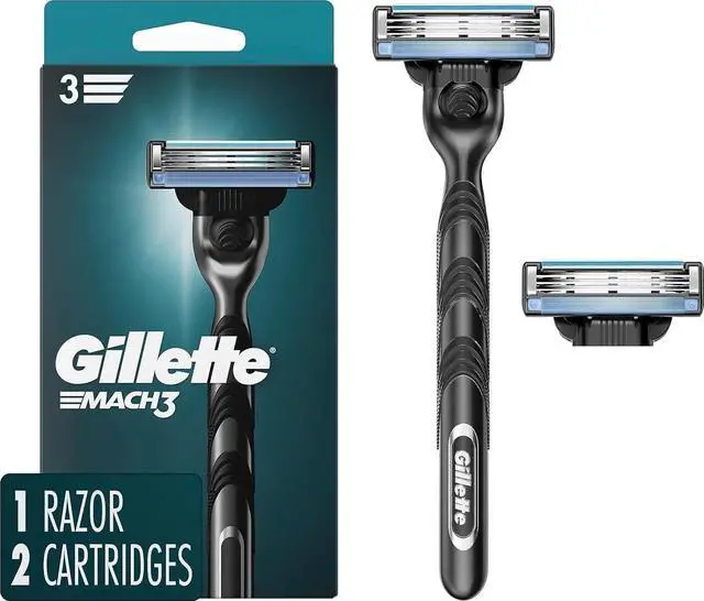 Main image of Mach3 Razor for Men, 1 Razor Handle + 2 Blade Refills