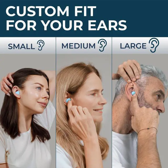Alt view image 3 of 7 - Sleeping Ear Plugs Silicone - 30 Wax Moldable EarPlugs for Sleeping Noise Cancelling for Swimming, Sound Blocking, Color: Blue