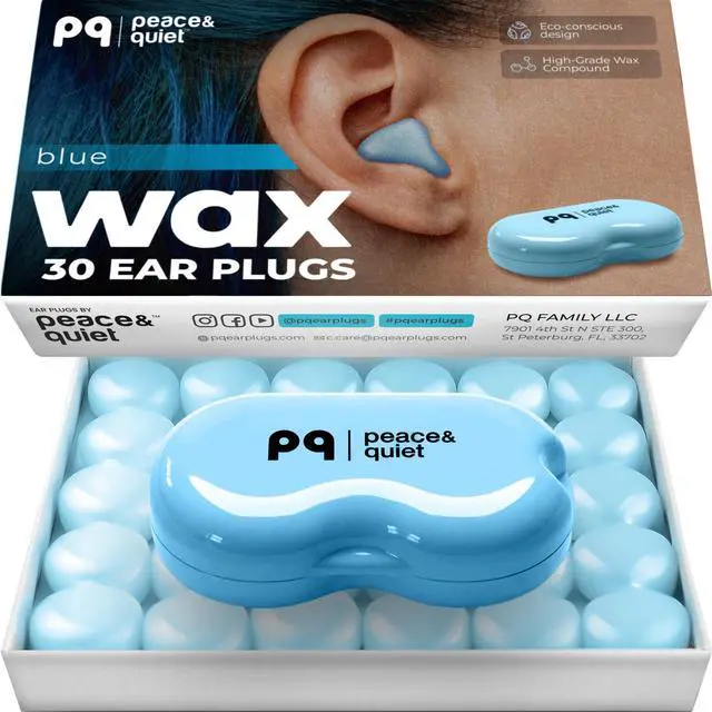 Main image of Sleeping Ear Plugs Silicone - 30 Wax Moldable EarPlugs for Sleeping Noise Cancelling for Swimming, Sound Blocking, Color: Blue