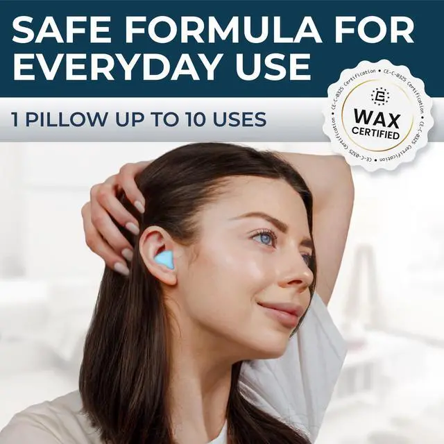 Alt view image 6 of 7 - Sleeping Ear Plugs Silicone - 30 Wax Moldable EarPlugs for Sleeping Noise Cancelling for Swimming, Sound Blocking, Color: Blue