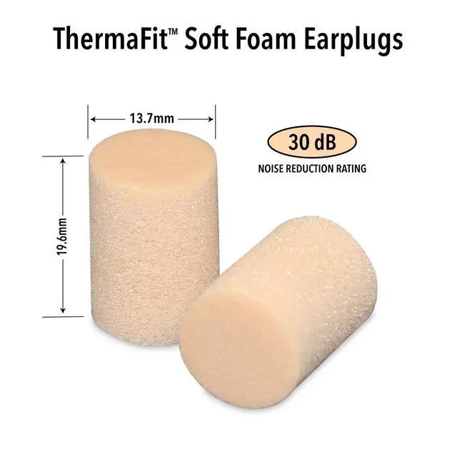 Alt view image 2 of 7 - ThermaFit Soft Foam Earplugs, 40 Pair - Comfortable Ear Plugs for Sleeping, Snoring, Work, Travel & Loud Events | Made in USA | Newly Upgraded and Improved