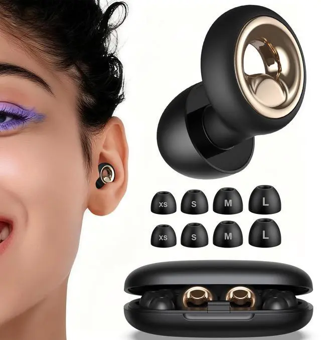 Main image of Ear Plugs for Sleeping Noise Cancelling, Reusable Silicone Ear Plugs with 8 Ear Tips, Soft Hearing Protection for Sleep, Snoring, Concerts, Travel, Work, Study & Shooting(Dark Phantom)