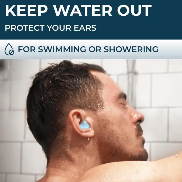 Alt view image 6 of 7 - PQ Wax Ear Plugs for Sleeping, Swimming - Soft Noise Cancelling Silicone Gel Wax Earplugs for Sleep and Swimmers, Sound Blocking Level, Color: Blue