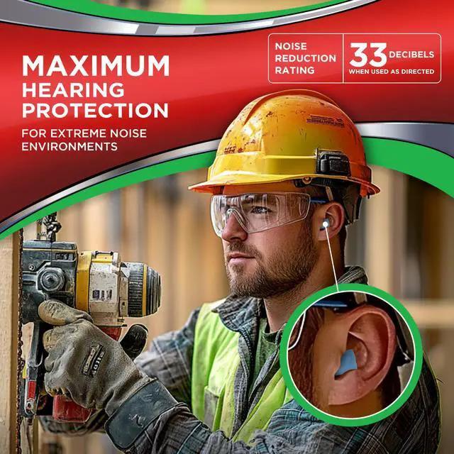 Alt view image 3 of 7 - Xtreme Protection Foam Ear Plugs, 33dB NRR 33, 200 Pairs (Blue)